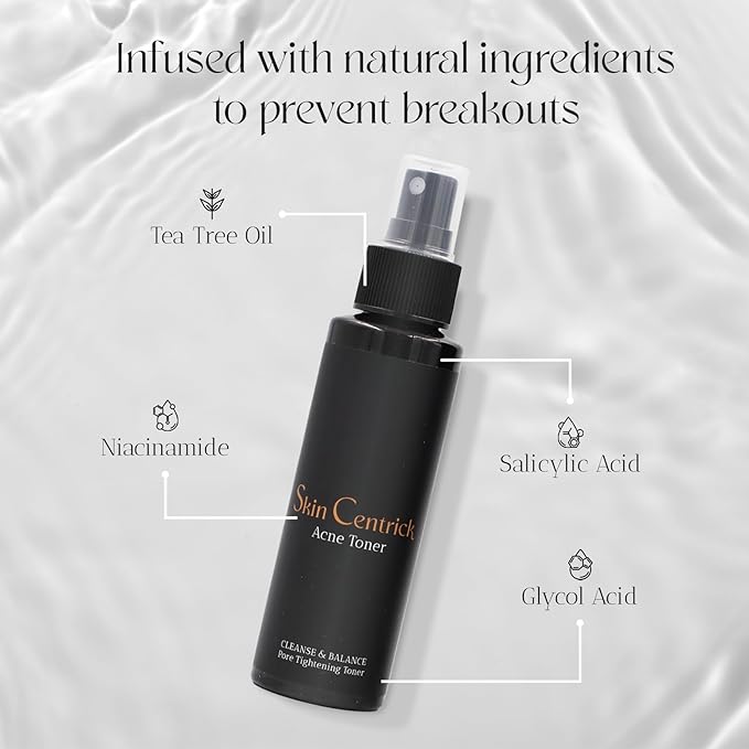 Acne Toner for Face - Infused with Tee Tree Oil, Salicylic Acid, Niacinamide, Glycol Acid - Gentle for Your Skin and Keeps You Hydrated
