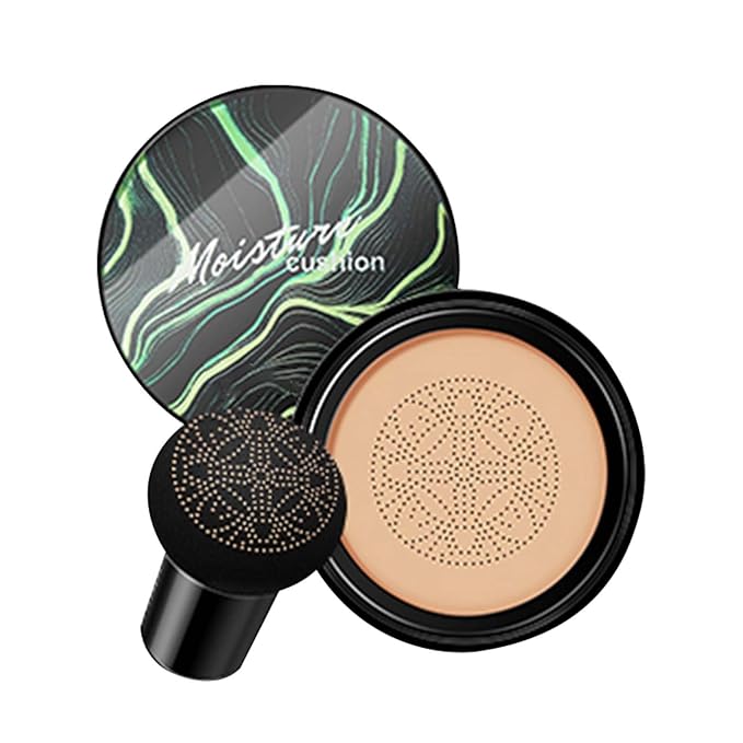 Honey and Pine Makeup, Honey and Pine CC Cream, Mushroom Head Air Cushion CC Cream, Honey and Pine Moisture Concealer Foundation, Honey & Pine Make Up Flawless Light Long Lasting (Natural, 2.99IN)
