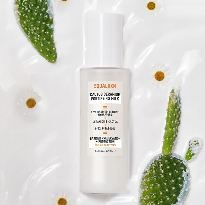 Cactus Ceramide Fortifying Milk - Hydrating Moisturizer with 10% Hydrating Ingredients & 0.5% Bisabolol for Daily Skin Repair & Protection