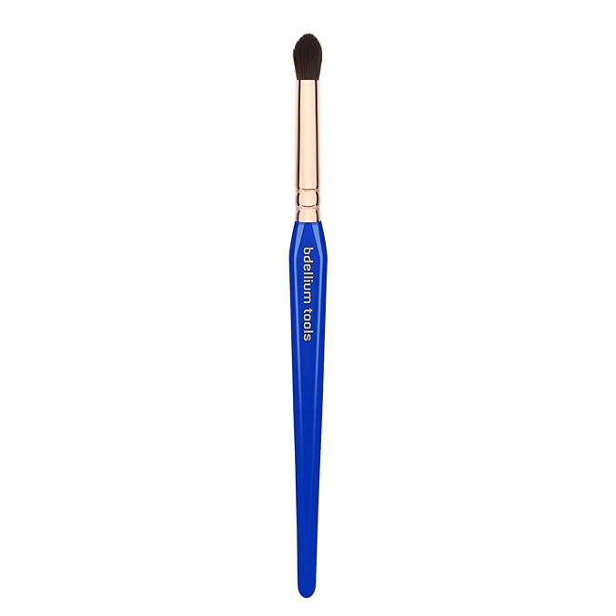 Bdellium Tools Professional Makeup Brush - Golden Triangle Series 781 Crease - With All Vegan and Soft Synthetic Fibers, For Eye Crease (Blue, 1pc)