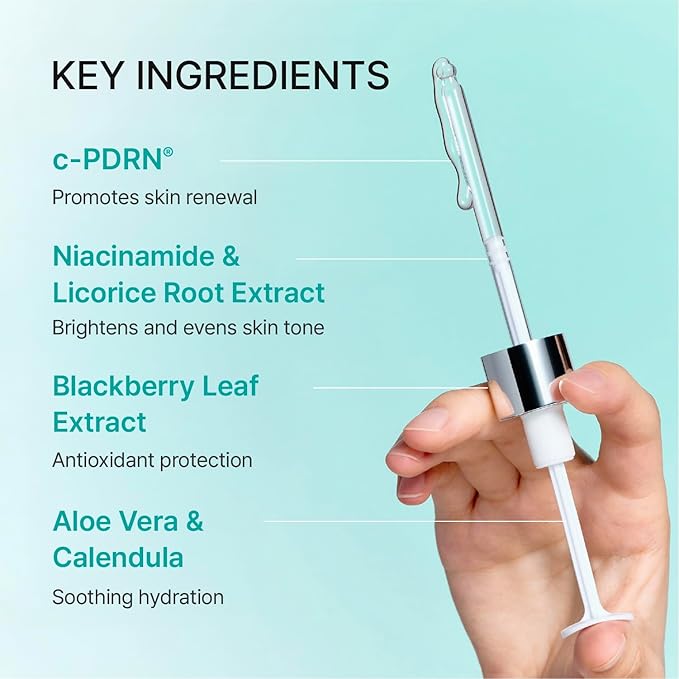 REJURAN® Turnover Ampoule, c-PDRN® – Original Salmon DNA PDRN Face Serum for Rejuvenation, Firming, Hydration & Youthful Glow, Refines Skin Texture. Korean Skincare (1.01 fl oz)