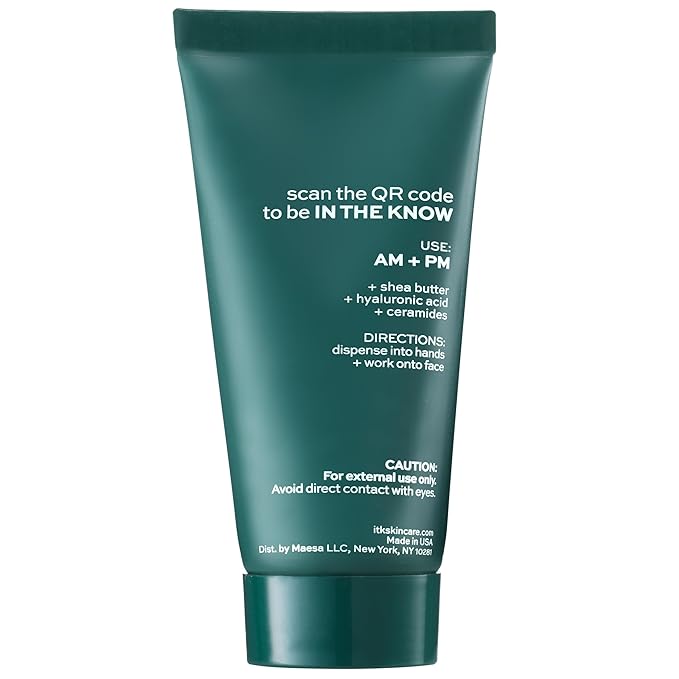 ITK Skincare Deep Moisture Anti Aging Face Cream With Hyaluronic Acid + Ceramides + Shea Butter For Nourishing Rich Hydration - Reduce Fine Lines + Wrinkles - Moisturize + Smooth Dry Skin