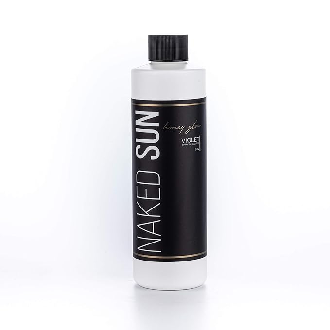 Naked Sun Honey Glow Violet Spray Tan Solution - 8 oz Airbrush Sunless Self Tan Spray