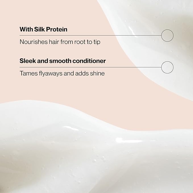 Suave Silk Protein Infusion Sleek & Smooth Conditioner for Dry, Unmanageable Hair, Anti Humidity & 48HR Frizz Control, Enhances Shine & Detangles, 28 FL OZ Pump, 4 Count