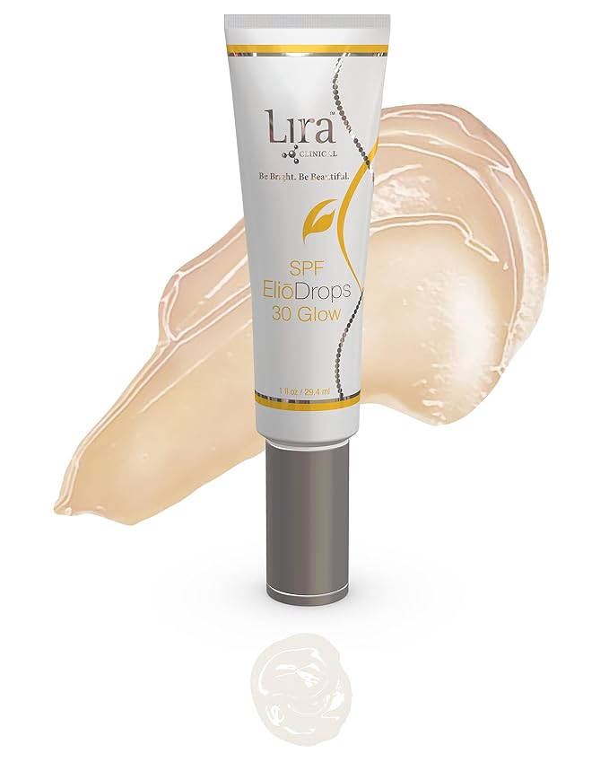 Lira Clinical EliōDrops SPF 30 Glow - 1 fl oz - 16% Zinc Oxide Physical Sunscreen for Face - UVA/UVB/HEV Broad Spectrum & Reef Safe Sunscreen Serum - for All Skin Types