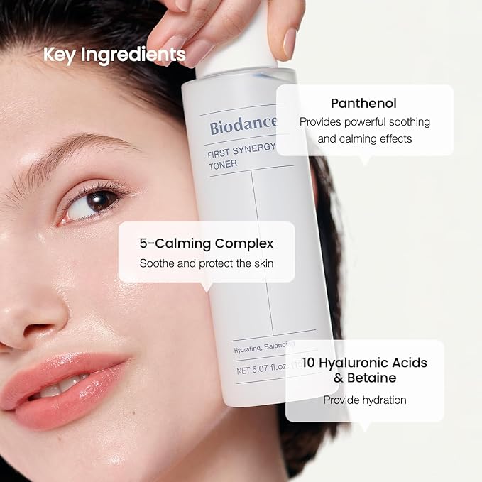 Biodance First Synergy Toner, Moisturizing, Skin Balance Facial Toner with Hyaluronic Acid, Korean Skin Care | 5.07 fl.oz,150ml