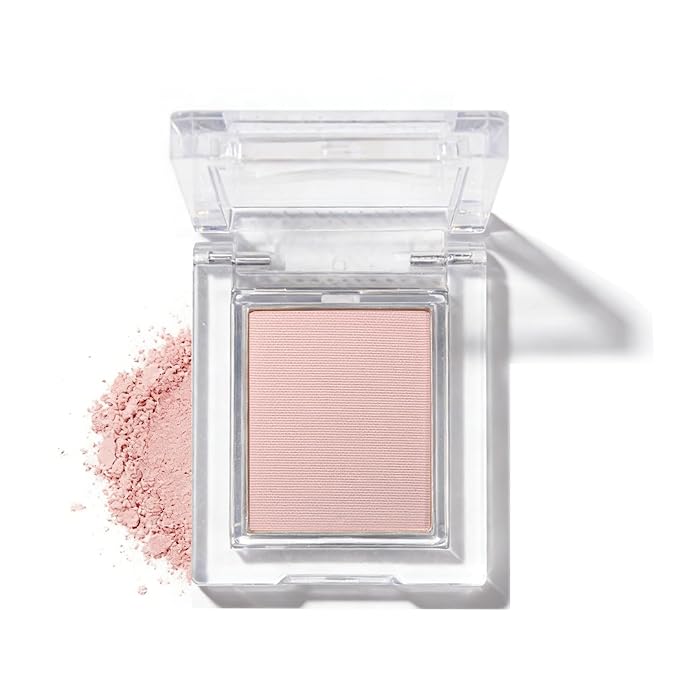 Matte Light Pink Single Eye Shadow Palette Makeup, Neutral Powde Eye Shadow for Women, Eye Brightener Eye Shadow Primers, Monochrome Natural High Pigment Mini Eyeshadow, sombras para ojos