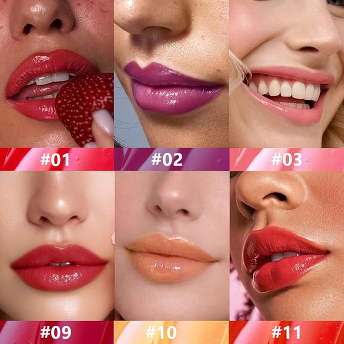 evpct Nourishing Moisturizing Tinted Lip Balm for A Sheer Tint of Color, Softens Smooths Hydrates Moisturizes Lightweight, Lip Care Gloss Plumper Stain for Women Dry & Chapped Lips, 6 Colors Set01