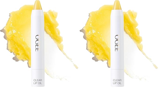 Ogee Sculpted Lip Oil - Lip Stain Made with 100% Organic Coconut Oil, Jojoba Oil, and Vitamin E - Best as Lip Balm or Overnight Lip Treatment - CLEAR (Pack of 2)