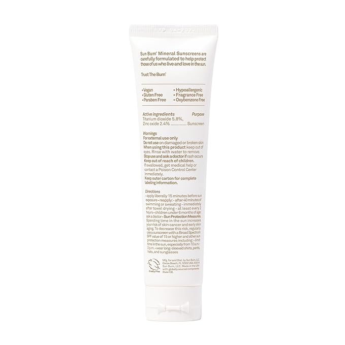 Sun Bum Mineral SPF 30 Tinted Face Sunscreen - Matte Primer - Broad Spectrum Moisturizing Sunscreen with Vitamin E - Hawaii 104 Act Compliant (Without Octinoxate & Oxybenzone) - Travel Size 1.7 oz