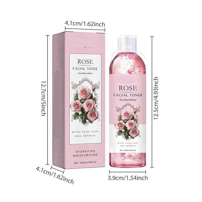 Rose Moisturizing Toner - Hydrating, Repairs Skin Barrier, Brightens Complexion, Non-Greasy, Suitable For All Skin Types(3PCS)