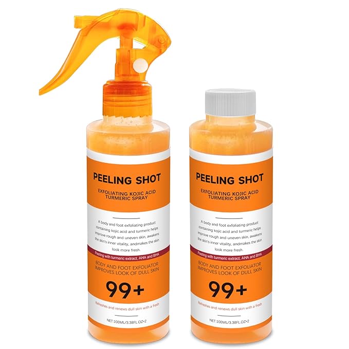 Body Keratin Care Kojic Acid Turmeric Spray: Gently Exfoliating Peeling Shot– Hydrates,Nourish your skin,Suitable for All Skin Types, 200ml - HH