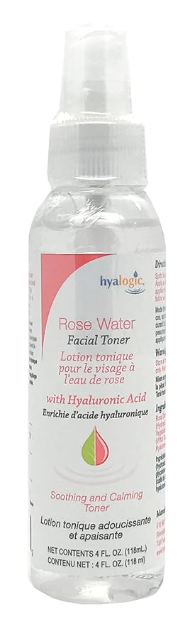 Hyalogic Rose Toner - Alcohol-Free Facial Toner with Hyaluronic Acid & Aloe Vera - Amazing Face Astringent for All Skin Types - Facial Toner to Boost Brightness & Softness (4 fl oz)