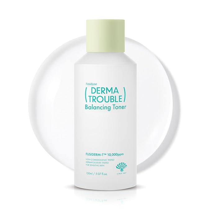 Derma Trouble Balancing Toner - 5.07 fl oz Hydrating Korean Toner for Acne Prone Skin - Sebum Control & pH Balancing Liquid Exfoliant for Oily Sensitive Skin - Alcohol Free Pore Treatment