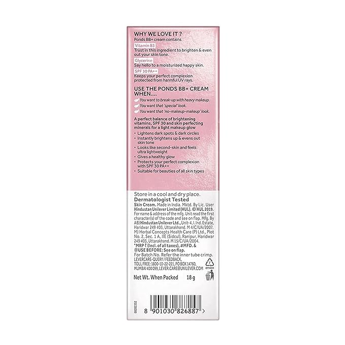 POND'S BB+ Cream Ivory Lightweight Foundation Cream 18g