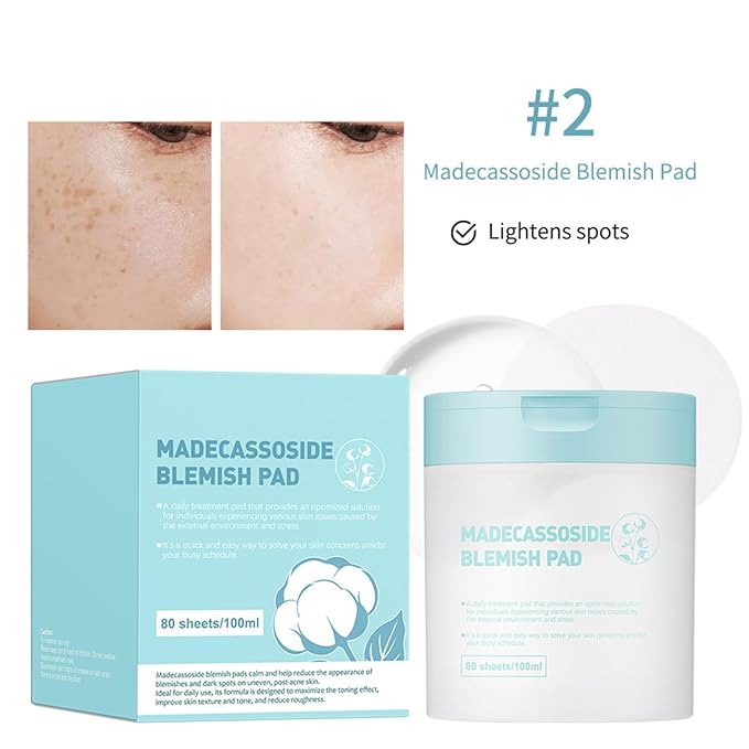 Aislor Facial Toner Pads, 1pc Round Collagen-Infused Ampoule Pad, Deep Moisturizing, Mild & Soft, Universal Skin Type Fit Madecassoside Blemish Pad One Size