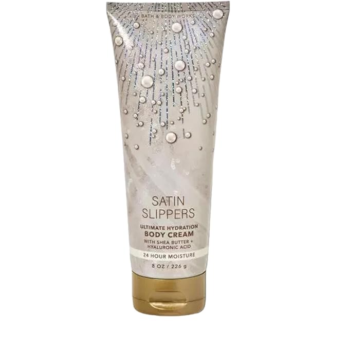 Bath & Body Works Ultimate Hydration Body Cream For Women 8 Fl Oz 1- Pack (8 Ounce (Pack of 1), Satin Slippers)