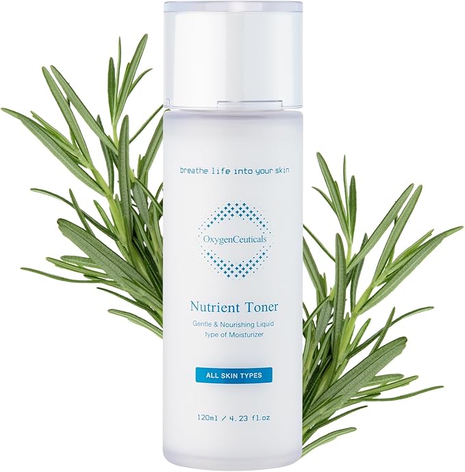 OxygenCeuticals Nutrient Toner – Essence-Type Hydrating Toner for Dry Skin, Deep Moisture & Nourishing Care with Sodium Hyaluronate, Portulaca & Allantoin Extracts. 4.05 fl.oz (120ml)