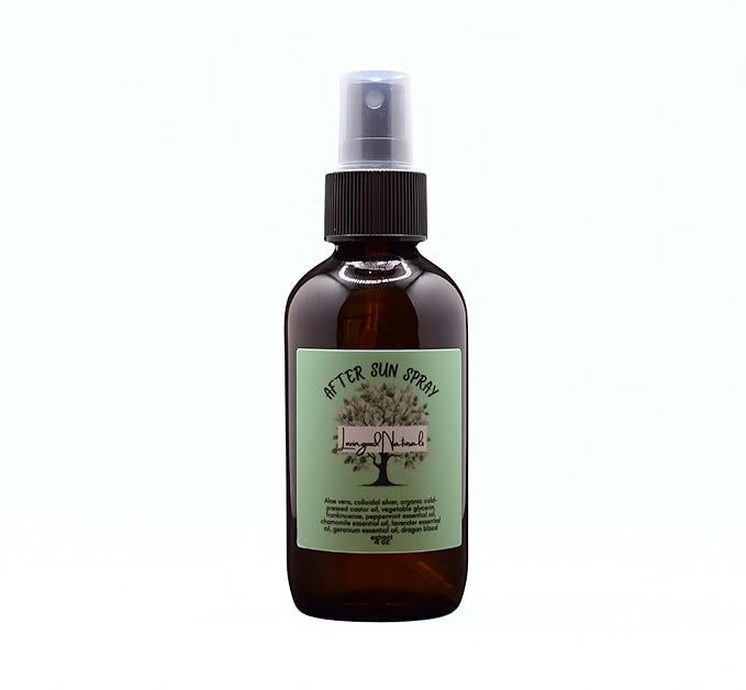 After Sun Spray Soothing Botanical Mist with Aloe Vera, Dragon Blood, & Essential Oils – Cooling Relief After Sun Exposure – 4 oz