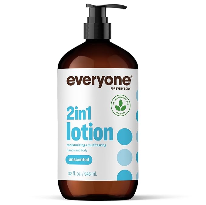 Everyone 2-in-1 Lotion for Hands/Body, 32 ounce (Pack of 1) Unscented made for Men and Women