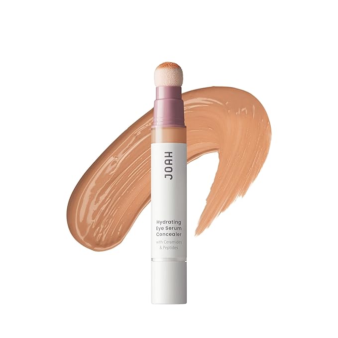 JOAH Perfect Complexion Under Eye Concealer and Serum, Korean Makeup, Hydrating Under Eye Concealer Stick for Dark Circles and Puffiness, Peptide Serum with Medium Coverage