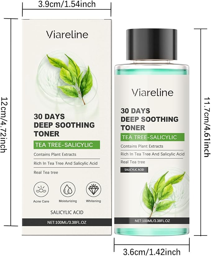 Soothing Toner with Tea Tree and Salicylic Acid, Oil-Control & Clarifying Treatment for a More Even-Looking Tone and Refreshed Feel, 3.38 Fl Oz