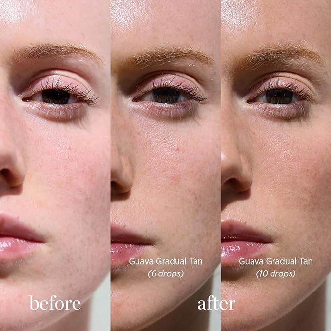Ere Perez - Guava Gradual Tan | Illuminate + Even Skin Tone Without Streaks | Vitamin C + Aloe | Vegan, Cruelty-Free, Clean Beauty Safe for All Skin Types (1 fl oz | 30 ml)
