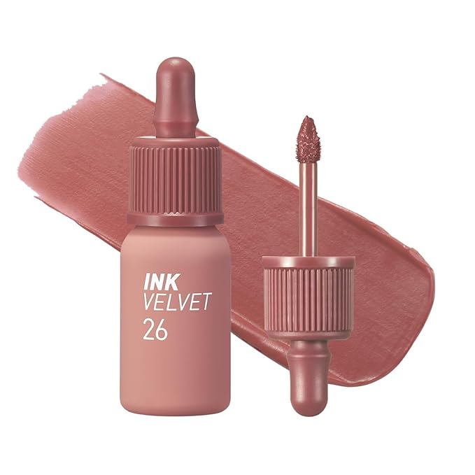 Peripera Ink the Velvet Lip Tint - High Pigment Color, Longwear, Weightless, Gluten-Free, Paraben-Free (026 WELL-MADE NUDE)
