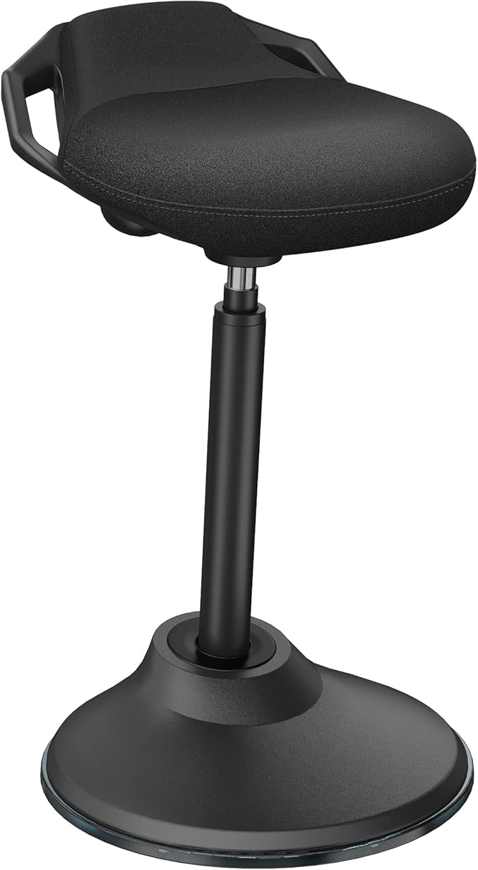 Standing Desk Chair, Adjustable Ergonomic Standing Stool, Swivel Sitting Balance Chair, Anti-Slip Bottom Pad