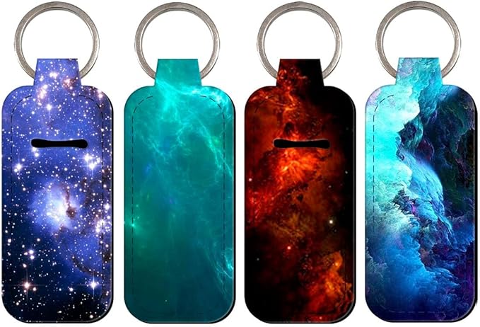 DMLSKY Lip Balm Holder Keychain, Sleeve Pouch for Mini Lipstick, Cute Portable Key Chain Accessories for Lip Gloss