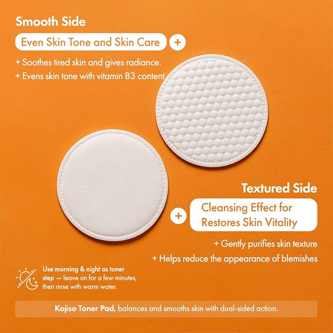 pH Lab Kojiso Toner Pad, Supports Skin Texture & Enhances Natural Glow, 60 Pads