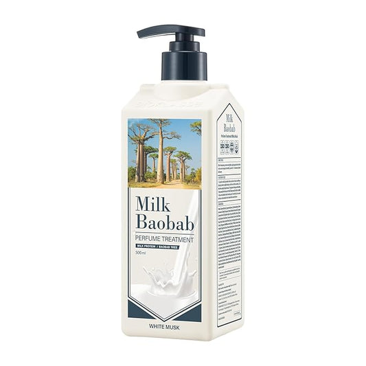Nourishing Hair Treatment & Conditioner for Dry Hair, Smoothing Korean Hair Care, Long-Lasting White Musk Fragrance, Hydrolyzed Keratin, Paraben-Free, 16.9 fl oz