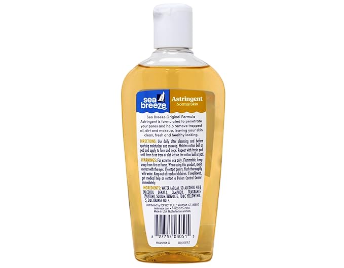 Sea Breeze Astringent, Normal Skin, Deep Cleans Pores, 10 oz (Pack of 6)
