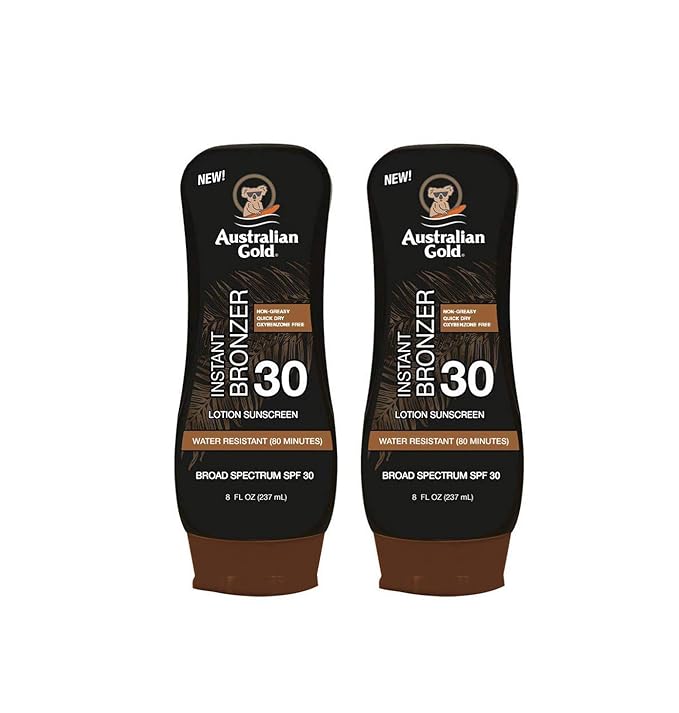 Australian Gold SPF#30 Lotion with Instant Bronzer 8 Ounce (Pack of 2)