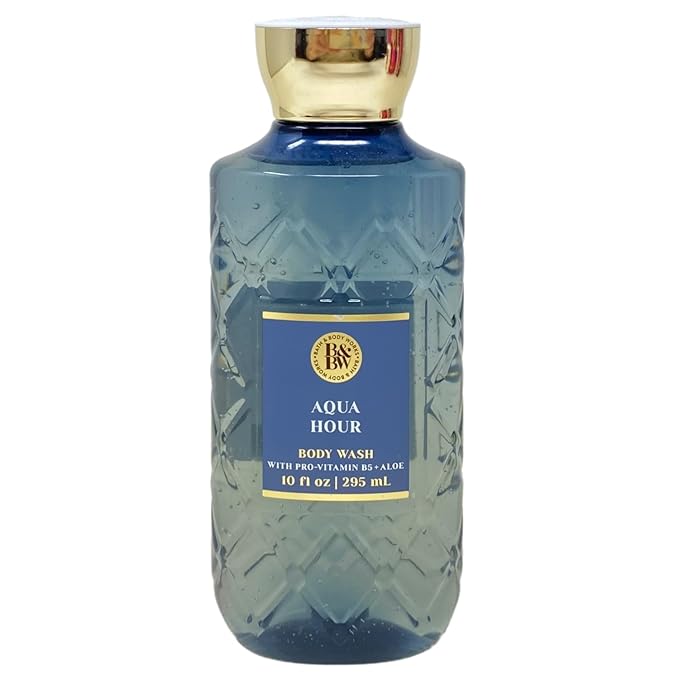 Bath & Body Works Aqua Hour 3 Pack Body Wash Bundle with a Natural Oats Bar Soap - Full Size