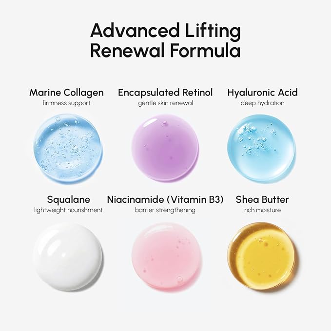 MAREE Face Moisturizer – Retinol Face Cream for Women Moisturizing with Collagen & Hyaluronic Acid – Day & Night Anti-Aging Facial Wrinkle DD Cream Moisturizer for Dry Skin – Crema Para la Cara