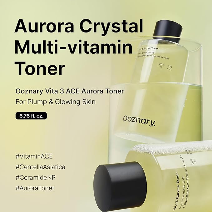 Vita 3 Serum + Toner Set - Vitamin C Derivatives, Niacinamide, Centella for Glow and Extra Hydration 8.45 fl oz l 250ml