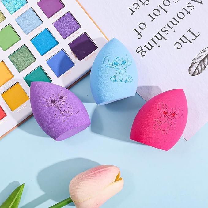 Cosmic Baby Makeup Brushes Set 5 Pcs with 3 Pcs Makeup Sponge – Foundation Powder Concealers, Eye Shadows, Blush Make Up Brush