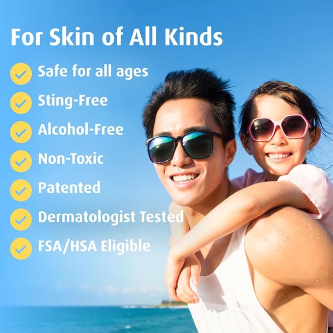 Solarcaine Advanced Cooling Hydrogel with Hypochlorous Acid, 6 oz Gel – Cooling After-Sun & Burn Gel | Soothes Discomfort, Itch & Redness – Sting-Free, Alcohol-Free, For Body & Face