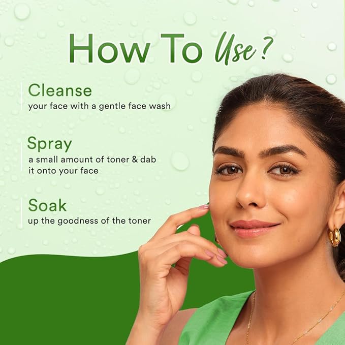 Lacto-Calmine's Face Toner with Cucumber, Green Tea, Niacinamide for Deep Pore Cleansing, Alcohol-Free, 120ml, 2 Pack