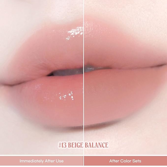 Peripera Ink Jellable Tint, Lip Stain, Korean Lip Tint, High Pigment Color, Longwear, Weightless, Moisutizing, Hydrating (013 Beige Balance)