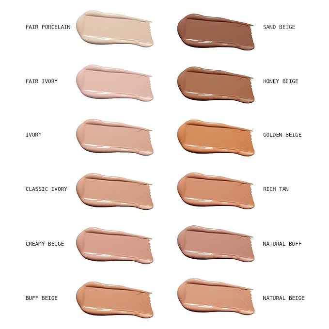 Ruby Kisses Liquid Foundation Medium Coverage, Lightweight, Natural Finish, Face Makeup for All Skin Type, Korean Makeup (Fair Ivory)