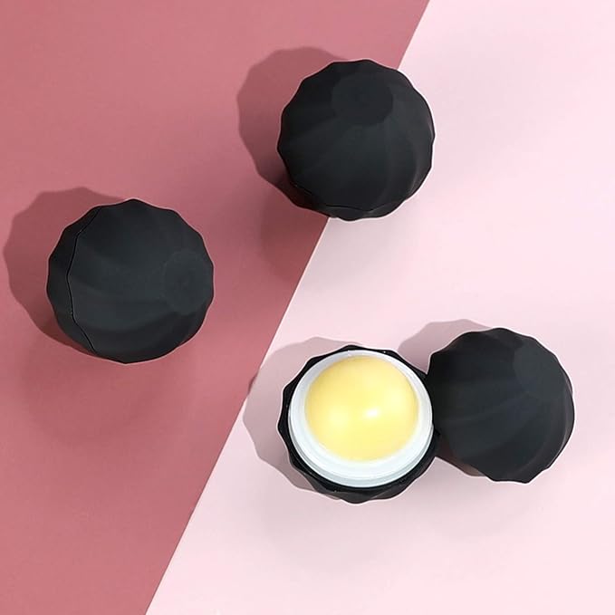 longway 0.24Oz (7ml) Empty Lip Balm Sphere Containers | Screw Cap Lipstick Tubes/Chapstick Tubes/Chapstick Holder for Lip Gloss & BPA FREE (Pack of 10, Black)