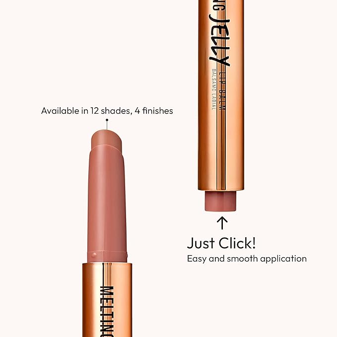 KISS NEW YORK Professional Melting Jelly Lip Balm, High Shine & Moisturizing Lip Stick, Long Lasting, Plumping Effect Look, Non-Sticky & Not Cakey, Easy Application & Natural Coverage (Coconut)