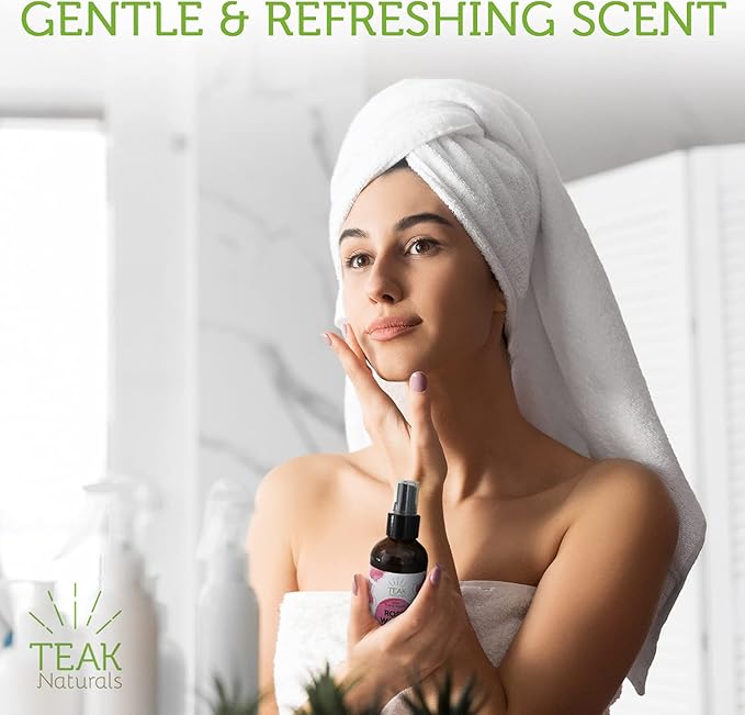 ROSE WATER TONER by Teak Naturals, 100% Organic Natural Moroccan Rosewater (Chemical Free) 4 oz