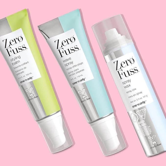 one 'n only Zero Fuss Styling Balm, Lightweight with All Day Flexibility, For Hair Types, Enhances Natural Shape, Texture, Wave, and Curl, Adds Smoothness Shine, 4.5 Fl. Oz