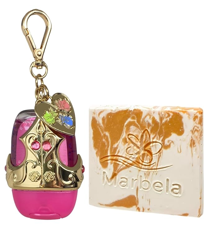 Bath & Body Works Limited Edition Princess Collection Aurora Crown PocketBac Holder with a Peach Gardenia Sample Soap