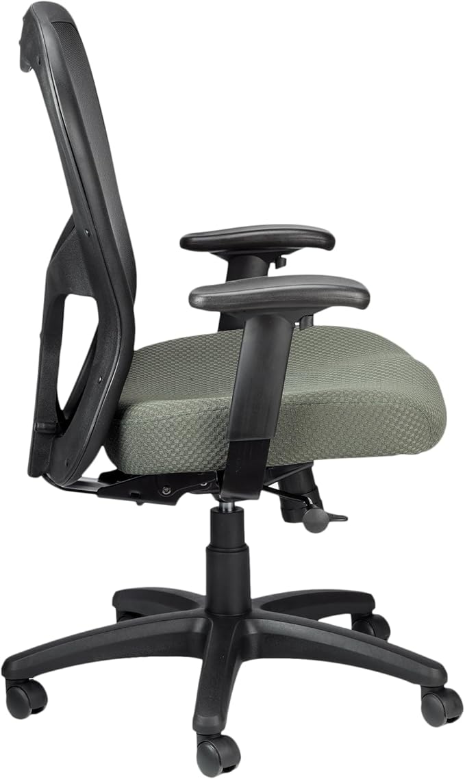 Tempur-Pedic TP9000C Mesh Swivel Task Chair with Tempur Material, Cooling Gel Layer, Adjustable Armrests, and Lumbar Support, Olive