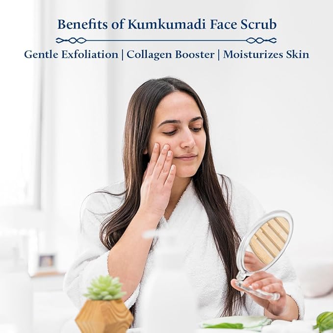 Blue Nectar Kumkumadi Gentle Exfoliating Face Scrub for Tan Removal and Blackheads (1.7 Oz) along with Natural Rose Face Toner for Glowing Skin & Pore Tightening(3.38Fl Oz)