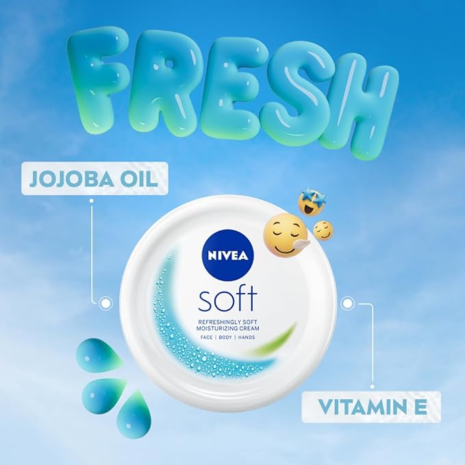 NIVEA Soft Light Moisturiser | 6.76 Fl Oz (6.93 Ounce) | 200ml (196.5g)